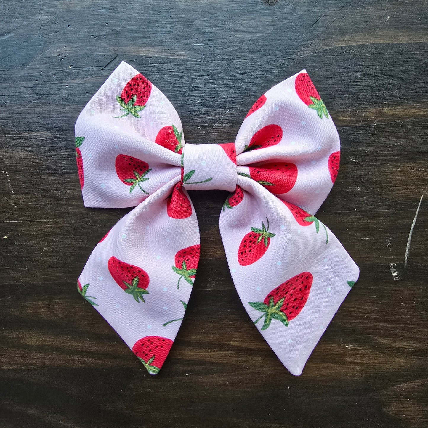 Pink Strawberry Sailor Bow