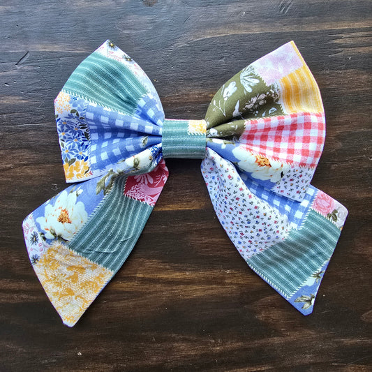 Patchwork Sailor Bow